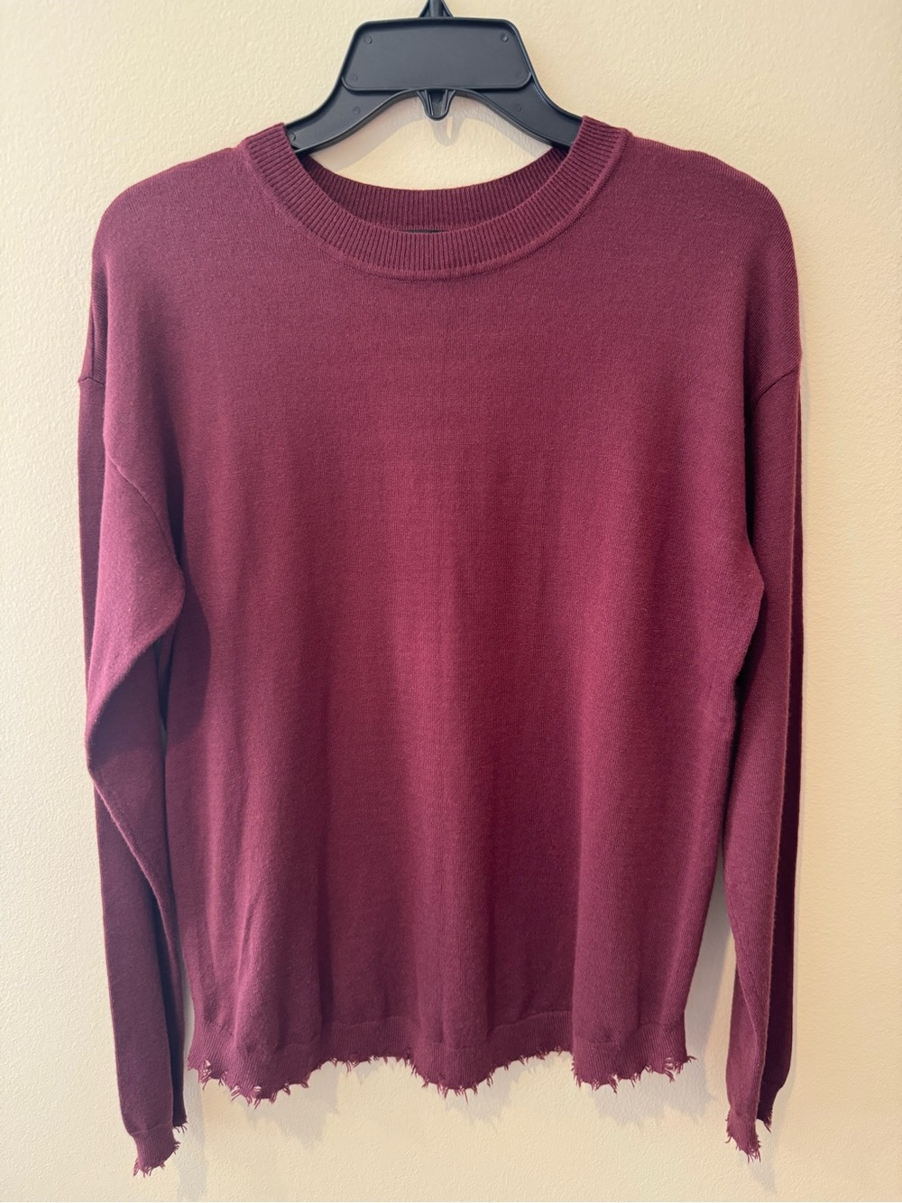 Charlie B Women’s Crewneck Sweater in Burgundy - Classic Lightweight Knit